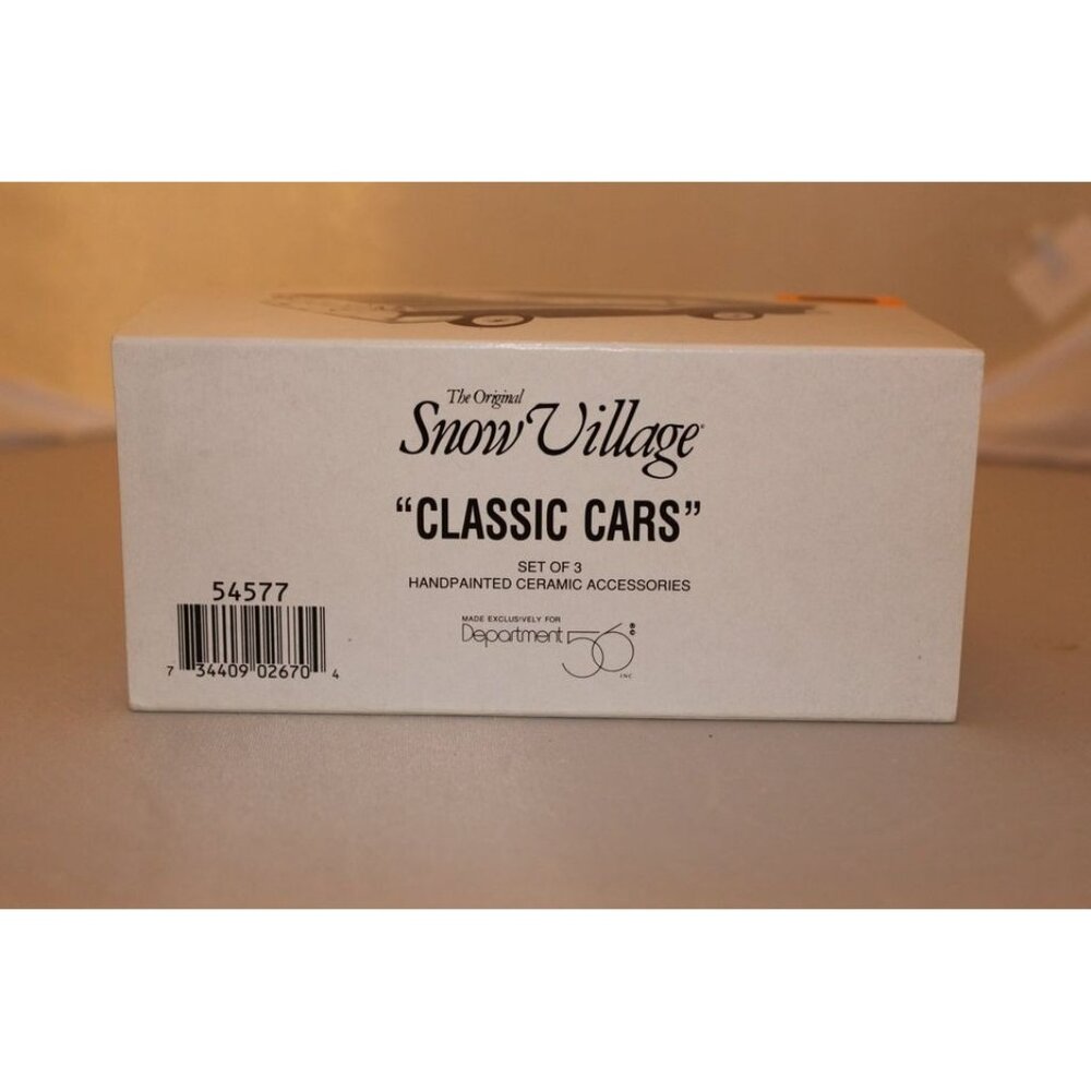 Dept 56 Snow Village - Classic Cars, Set of 3